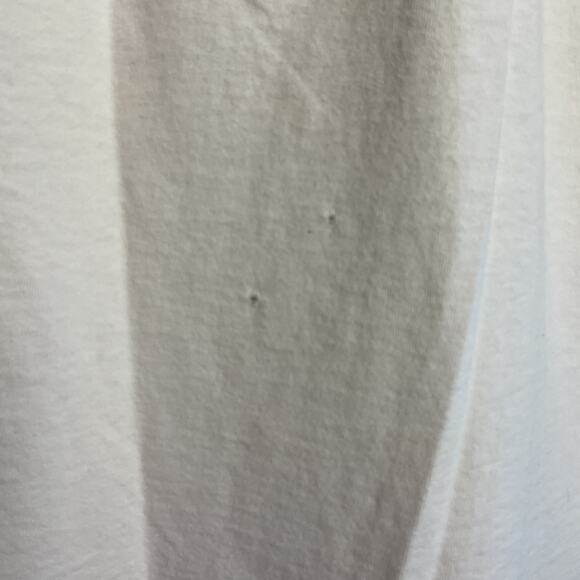 Oneita Big Johnson Thrashed Cotton Crewneck Fishing Tee White XL Made in USA - Picture 10 of 14